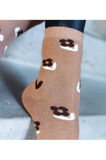 Černobílé teplé ponožky Sella 2