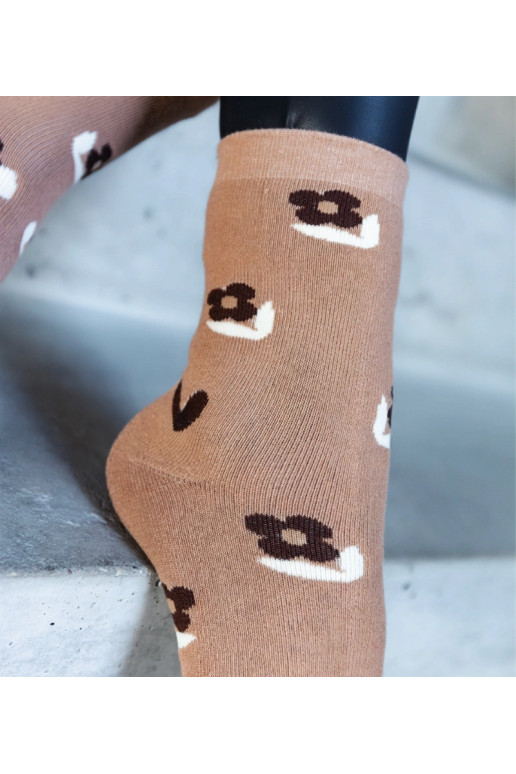 Černobílé teplé ponožky Sella