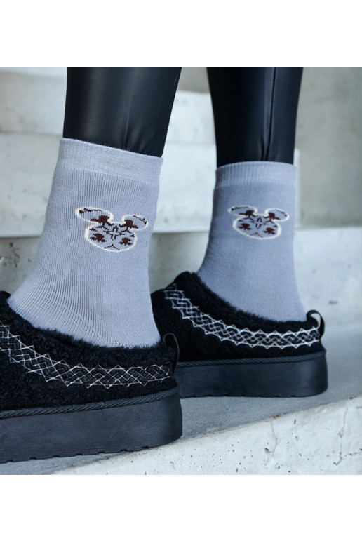 Sella šedé teplé ponožky