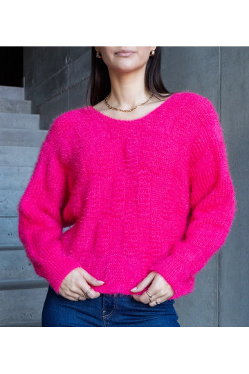 Neveri fuchsiový svetr s...
