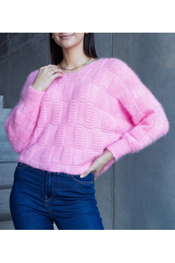 Růžový svetr Neveri s...