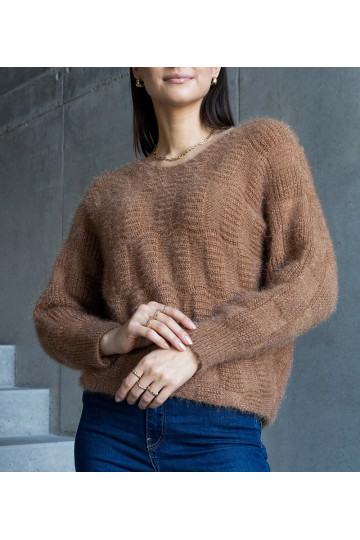 Tmavě béžový svetr Neveri s...