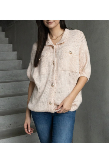 Dámský růžový svetr s... 2