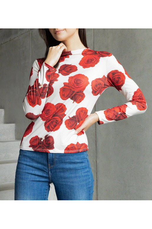 Béžová halenka zdobená potiskem Amaya