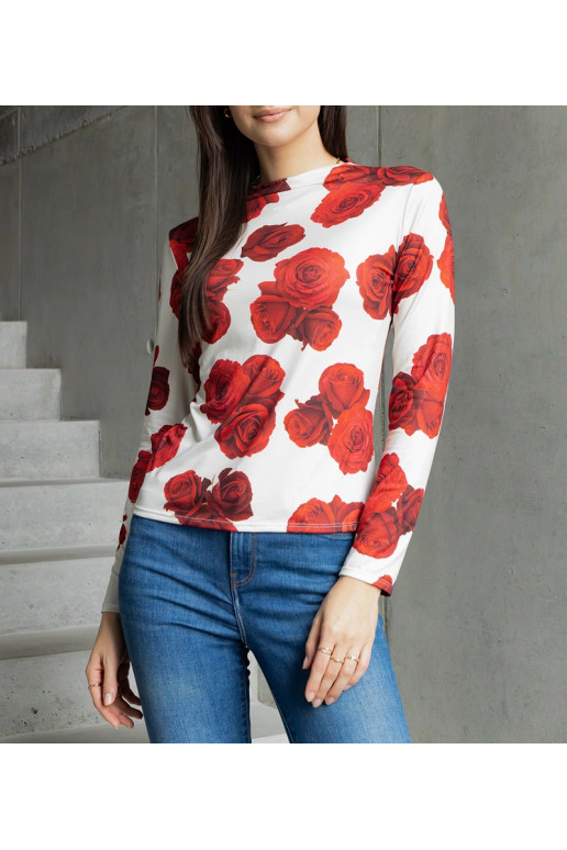 Béžová halenka zdobená potiskem Amaya