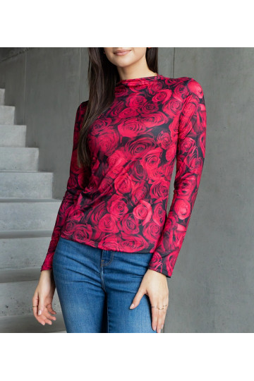 Červená halenka zdobená... 2