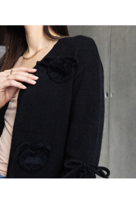 Dlouhý černý cardigan Lira