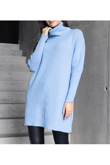 Dlouhý modrý měkký rolák Kali