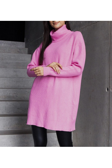 Dlouhý růžový měkký rolák Kali 2