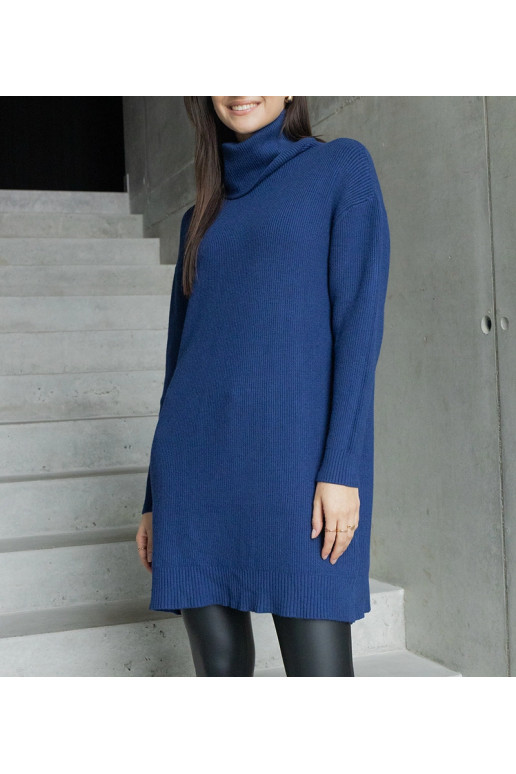 Dlouhý námořnicky modrý měkký rolák Kali