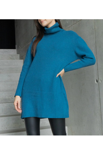 Dlouhý tmavě modrý měkký... 2