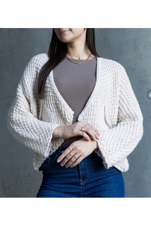 Bílý zavinovací kardigan Nira