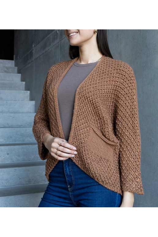 Tmavě béžový zavinovací kardigan Nira Tmavě béžový zavinovací kardigan Nira