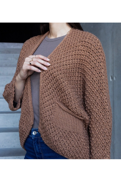 Tmavě béžový zavinovací kardigan Nira Tmavě béžový zavinovací kardigan Nira