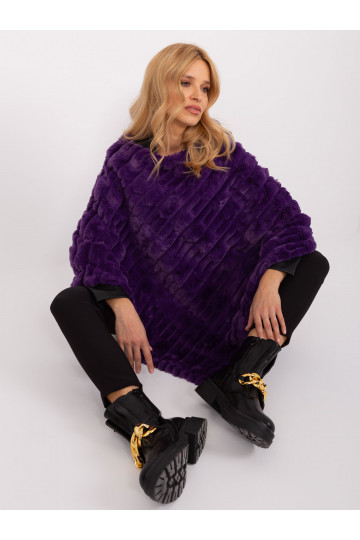 Poncho ciemny fioletowy