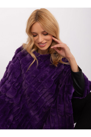 Poncho ciemny fioletowy 2