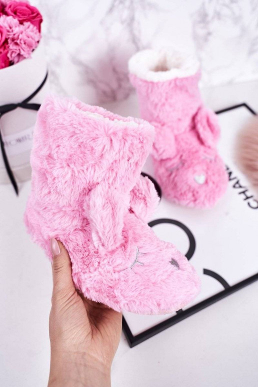 Šiltos vaikiškos šlepetės rožinės...