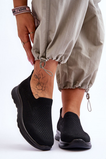  Tenisky  Slip-on vzor Černé Adiora