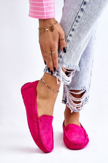 Semišové mokasíny  růžová Morreno 2