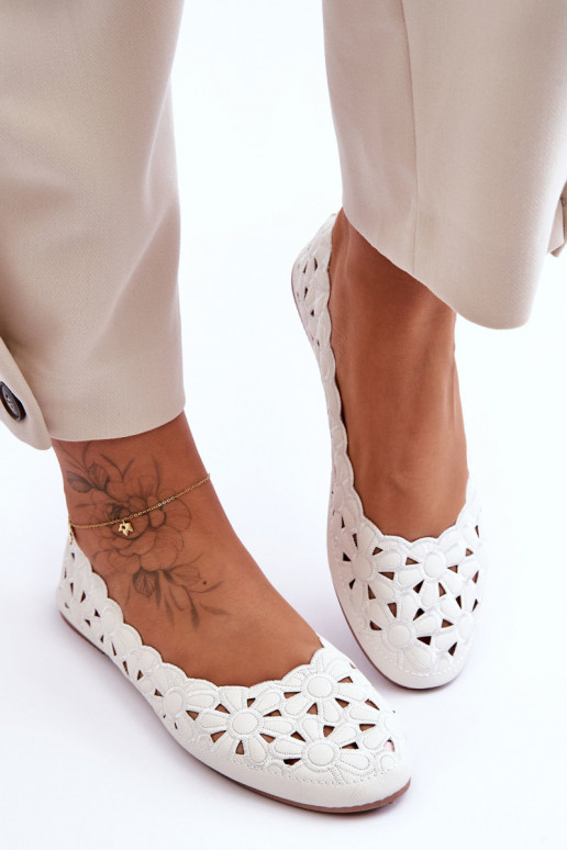 Lesklé ažurové boty bílé Visionary Lesklé ažurové boty bílé Visionary