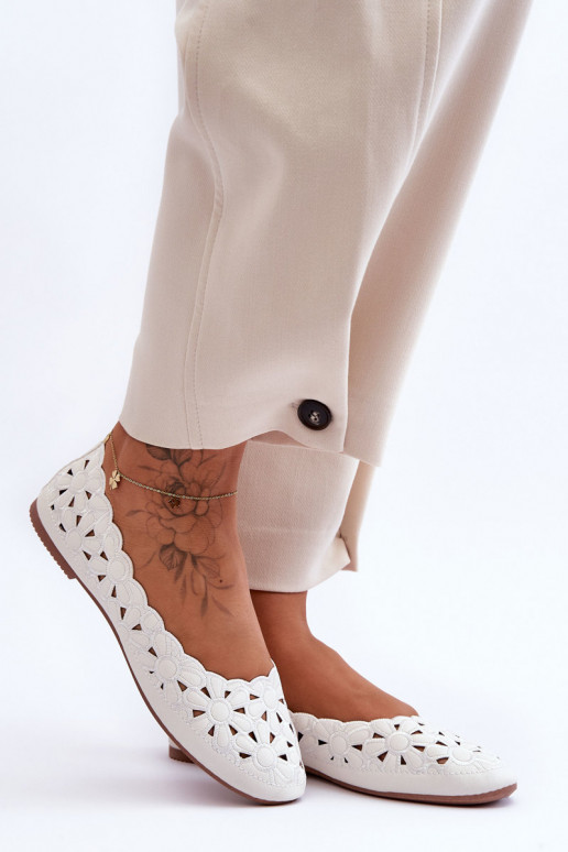 Lesklé ažurové boty bílé Visionary Lesklé ažurové boty bílé Visionary