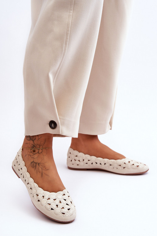 Lesklé ažurové boty béžové Visionary Lesklé ažurové boty béžové Visionary