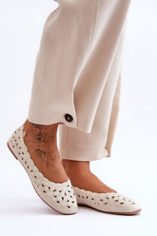 Lesklé ažurové boty béžové Visionary Lesklé ažurové boty béžové Visionary