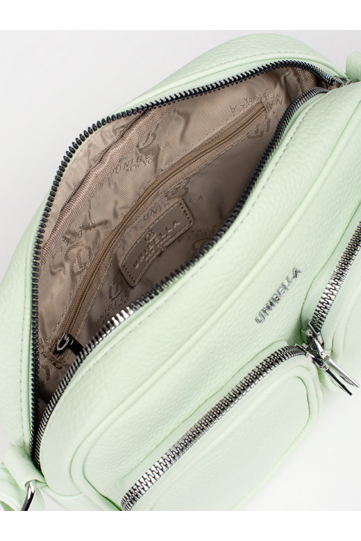 zelená kabelka z kieszonkami