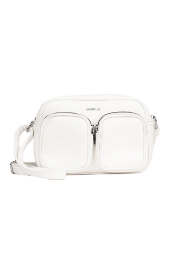 bílá kabelka z kieszonkami