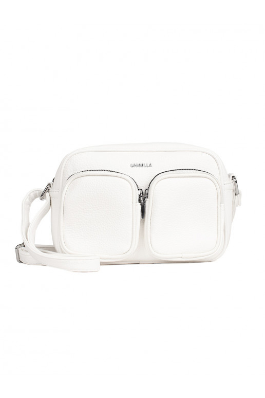 bílá kabelka z kieszonkami