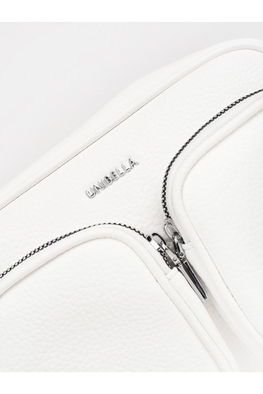 bílá kabelka z kieszonkami