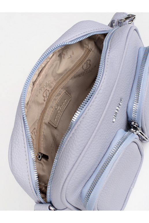 Fialová kabelka z kieszonkami