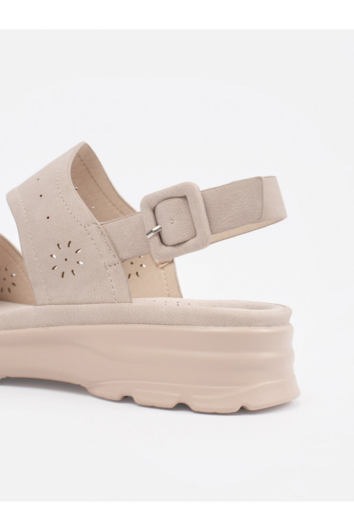 slonová kost sandály  s masivním podpatkem slonová kost sandály  s masivním podpatkem