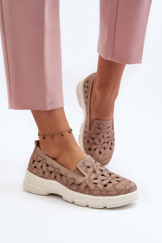 s ažurovými prvky boty  růžová Emilei s ažurovými prvky boty  růžová Emilei