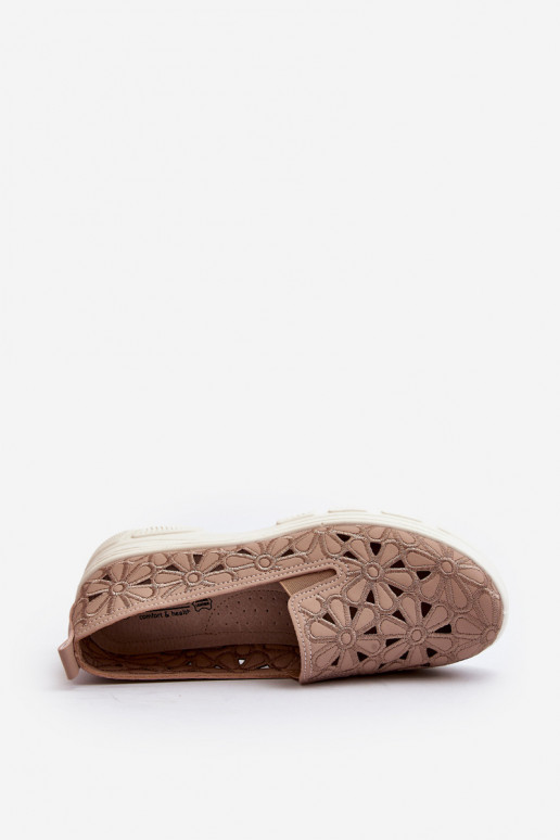 s ažurovými prvky boty  růžová Emilei s ažurovými prvky boty  růžová Emilei