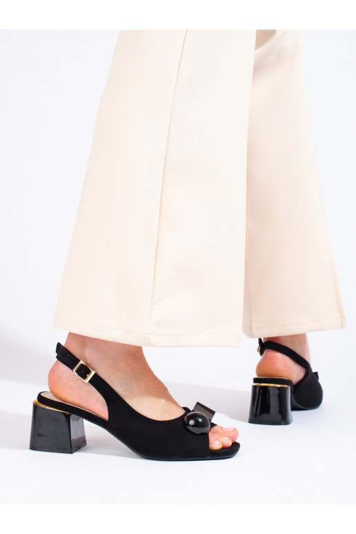 Žabky ze semiše  Černé Žabky ze semiše  Černé