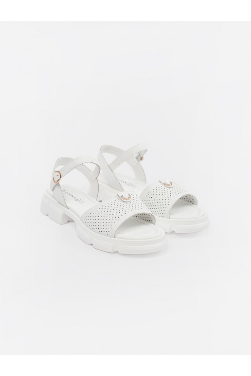 bílé sandály s platformou