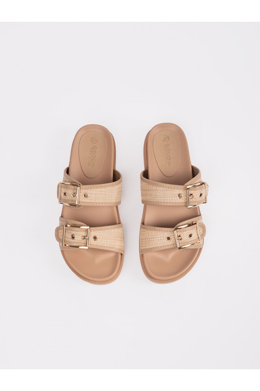 Béžové ploché sandály 