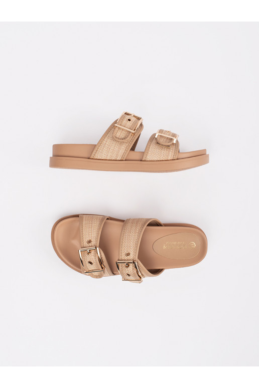 Béžové ploché sandály 