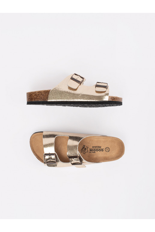 zlaté barvy Pantofle 