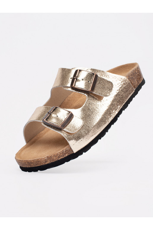 zlaté barvy Pantofle 