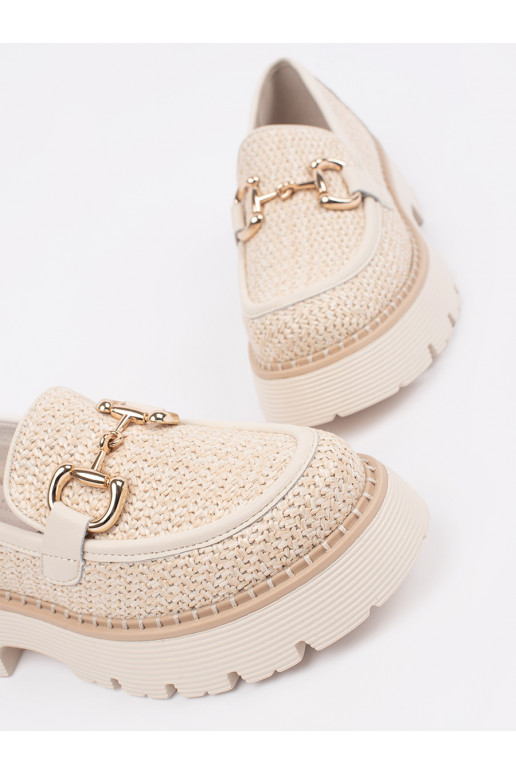 béžové Mokasíny s platformou  béžové Mokasíny s platformou