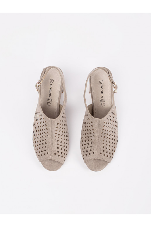 béžové sandály  ze semiše béžové sandály  ze semiše