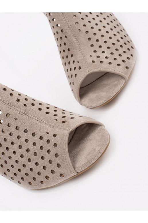 béžové sandály  ze semiše béžové sandály  ze semiše