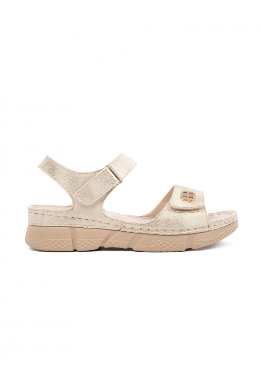 zlaté barvy sandály 