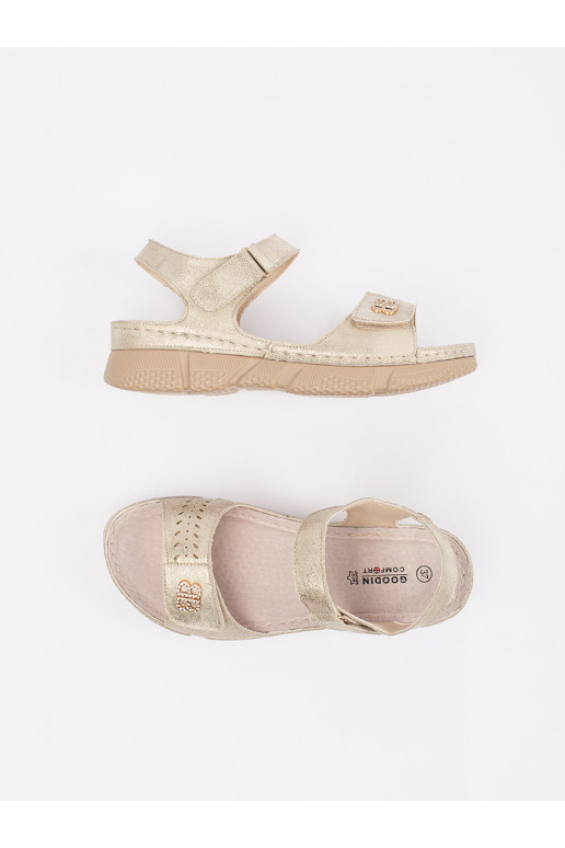 zlaté barvy sandály 