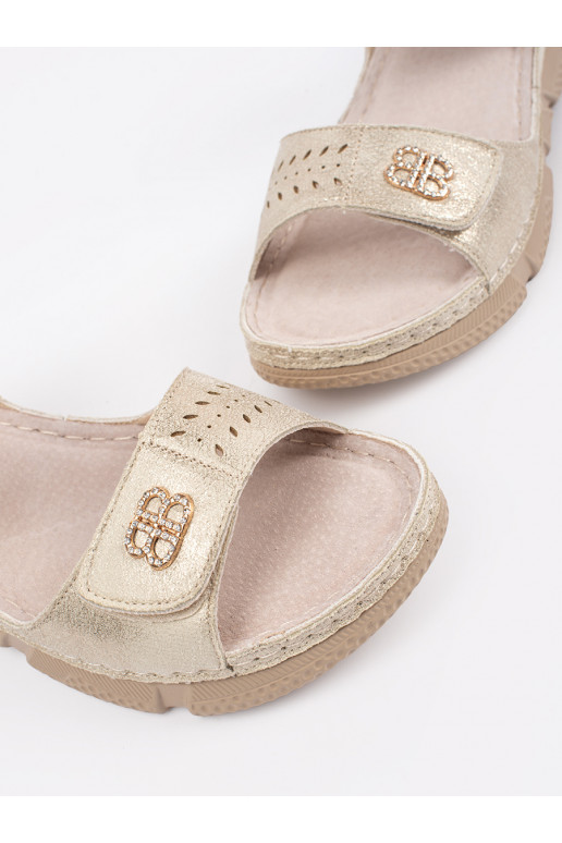 zlaté barvy sandály 