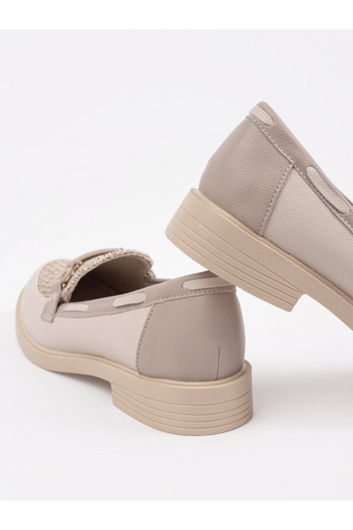 slonová kost mokasíny ze skórzaną wkładką