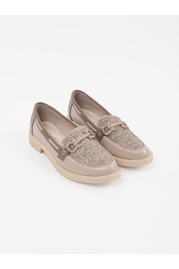 béžové mokasíny ze skórzaną wkładką 2