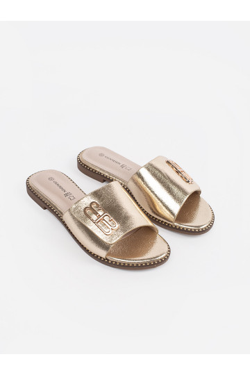 zlaté barvy Pantofle   2